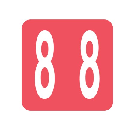 Nevs Smead - Filing Labels - Large - Number 8 1-1/4" x 1-1/4" Red XN-SQS-8